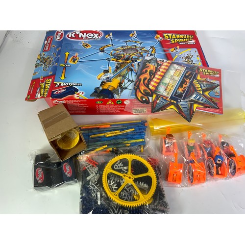 94 - K'NEX LOOPIN'LIZARD BALL MACHINE 15135/63192, UNSEALED, CONTENTS NOT CHECKED AND K'NEX STARBURST SPI... 