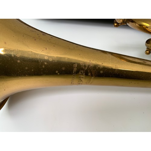 461 - TRUMPET IN FITTED CASE MADE BY PERSY BRUSSELS