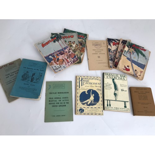 92 - BOX OF MILITARY AND OTHER RELATED BOOKS INCLUDING CYCLIST TRAINING, RIFLE AND CARBINE EXERCISES, PRE... 