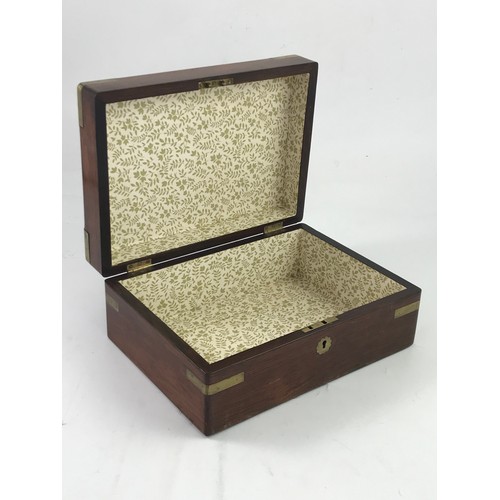 415 - BRASS BOUND ROSEWOOD BOX