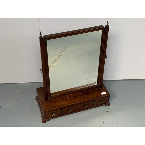 77 - DRESSING TABLE MIRROR WITH THREE DRAWERS