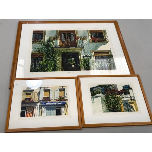 25 - ILANA RICHARDSON, 3 LARGE FRAMED LTD. EDITION PRINTS DEPICTING WINDOWS