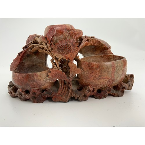 448 - 2 ORIENTAL SOAP STONE CARVINGS