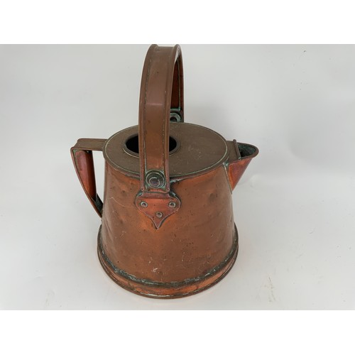 332 - BRASS JUG AND A BRASS COLANDER