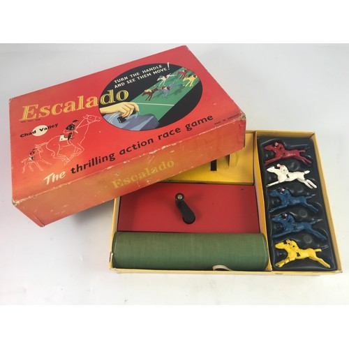 44 - MISC VINTAGE GAMES INCLUDING BETTABRIDGE, MONOPOLY, LUDO, CLUEDO AND ESCALADO.