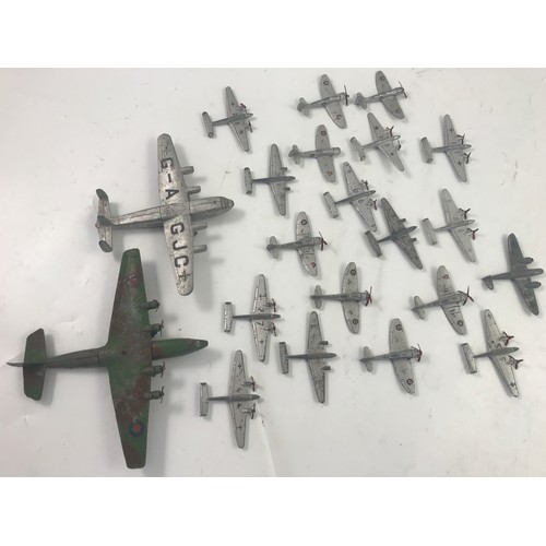 164 - COLLECTION OF DINKY DIE CAST AIRCRAFT.