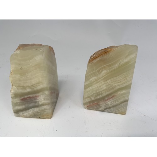 388 - PAIR OF QUARTZ BOOKENDS