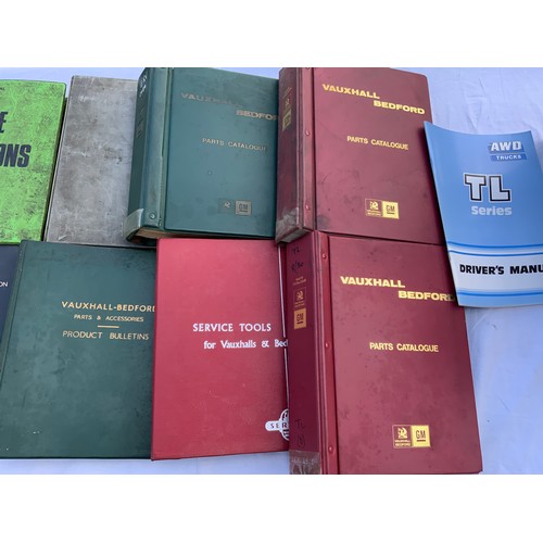 7 - COLLECTION OF BEDFORD AND GM SERVICE MANUALS, AND PARTS CATALOGUES, PLUS EURO SERVICE MANUALS, ZENIT... 