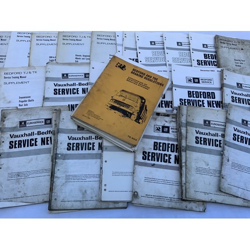 6 - VAUXHALL BEDFORD SERVICE TRAINING MANUALS X 10, INCLUDING BEDFORD SERIES TJ AND TK DIESEL ENGINES, C... 