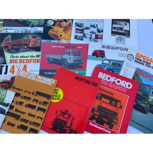 11 - QUANTITY OF PROMOTIONAL BROCHURES FOR AUSTIN TRUCKS, MORRIS COMMERCIAL, BMC, GIRLING, BEDFORD LORRYS... 