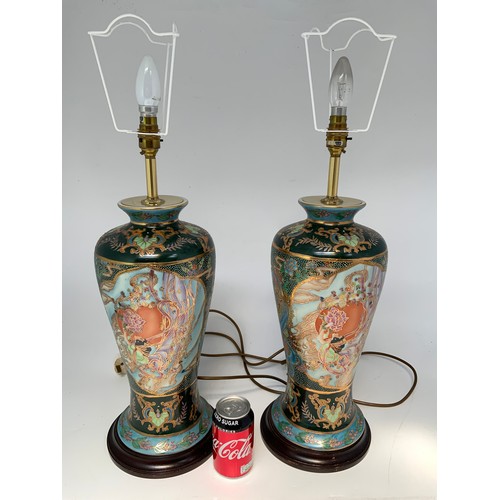 320 - PAIR OF ORIENTAL STYLE MODERN TABLE LAMPS