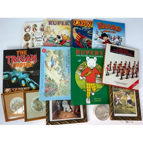 80 - COLLECTION OF SUNDRY BOOKS INCLUDING RUPERT ANNUAL, RUPERT BEAR DOSSIER, THE TRIGAN EMPIRE BOOK