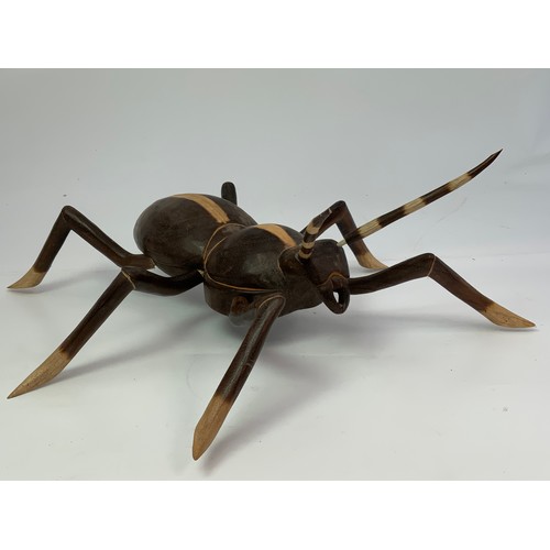 421 - 2 LARGE WOODEN ANTS