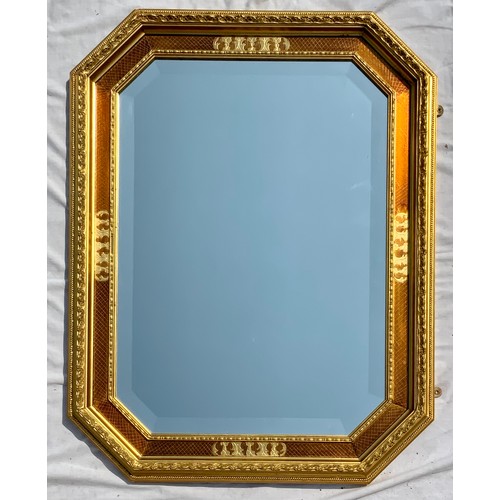 65 - OCTAGONAL GILT FRAMED MIRROR