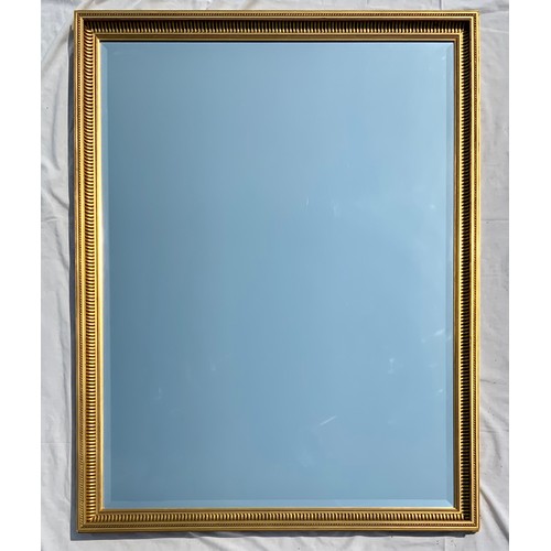 76 - BEVEL EDGE GILT FRAME MIRROR APPROX 100 x 125cm.