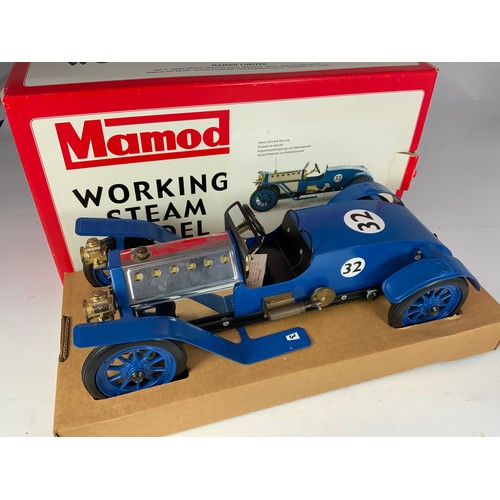 474 - MAMOD WORKING STEAM MODEL, BOXED, LE MANS RACER LM1 BOXED. A LIMITED EDITION MODEL, WITH CERTIFICATE... 