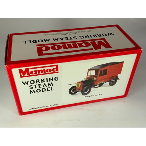 473 - MAMOD BOXED, WORKING STEAM MODEL, POST OFFICE VAN P01, UNFIRED, LIMITED EDITION CERTIFICATE 007 OF 2... 