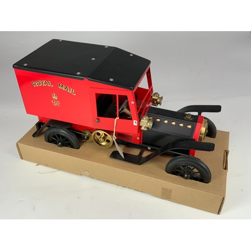 473 - MAMOD BOXED, WORKING STEAM MODEL, POST OFFICE VAN P01, UNFIRED, LIMITED EDITION CERTIFICATE 007 OF 2... 