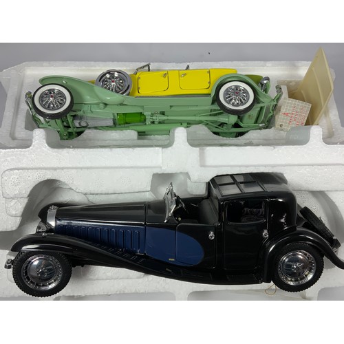 175 - FRANKLIN MINT PRECISION MODEL 1930 BUGATTI ROYALE COUPE NAPOLEON AND A 1930 DUESENBERG J DERHAM TOUR... 