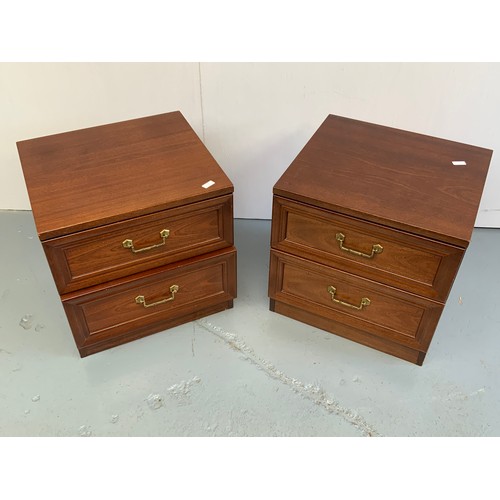 224 - G-PLAN STYLE BEDROOM FURNITURE CHEST AND SET OF DRAWERS AND TWO BEDSIDE CABINETS