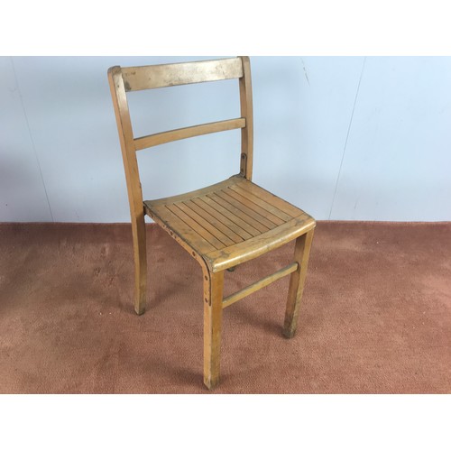 255 - SET OF 6 VINTAGE STACKING KINGFISHER BIRMINGHAM, CHURCH, SCHOOL OR HALL CHAIRS,