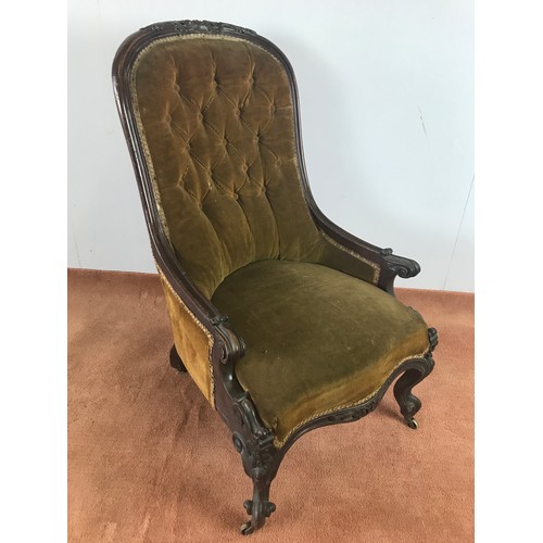 237 - QUEEN ANN STYLE LOUNGE CHAIR