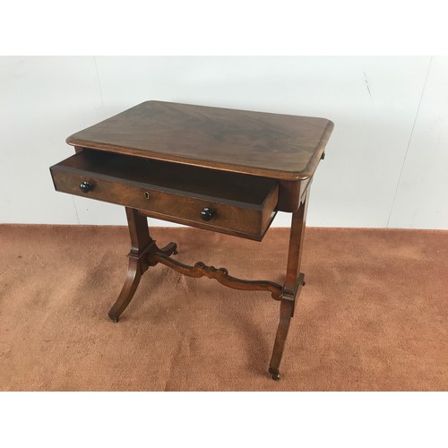 144 - SEWING TABLE WITH SLIDING UNDER STORE & DRAW