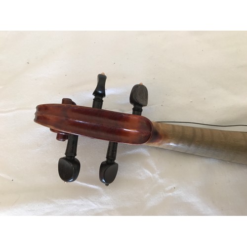 463 - CASED VIOLIN IN NEED OF RESTORATION, bow indistinctly stamped, possibly J.Nunn?