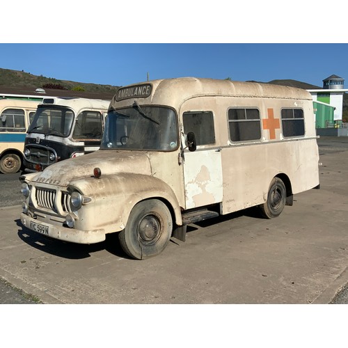 3 - BEDFORD J1 Z2 LOMAS, HISTORIC EX MILITARY 4 STRETCHER AMBULANCE. ADVISED 1974 CHASSIS DW 109957, 6CY... 