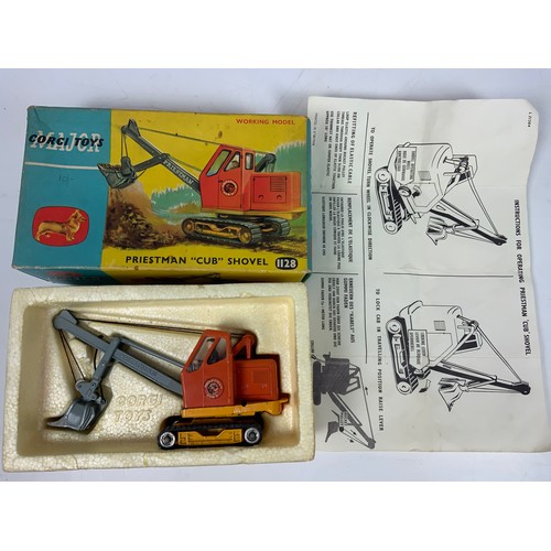 131 - CORGI MAJOR 1128 PRIESTMAN LUFFING SHOVEL, IN ORIGINAL BOX.