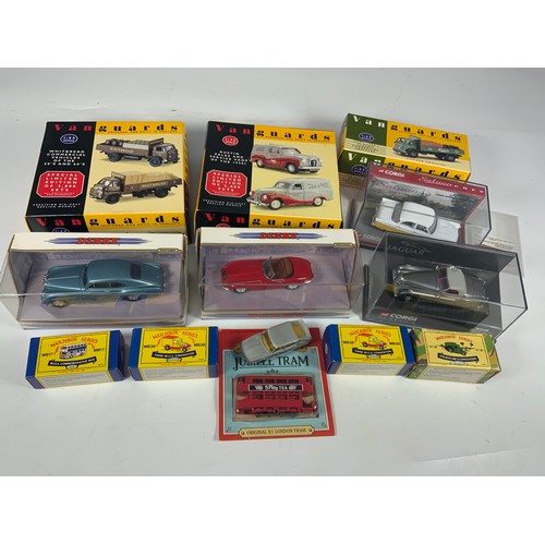 126 - BOXED DIE CAST MODELS INC 3 VANGUARD MODELS, WV2002 WHITBREAD LTD EDITION AU1002, AUSTIN SERVICE LTD... 