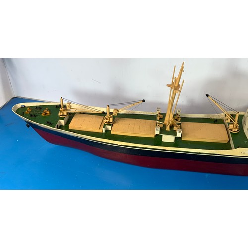 106 - A SUPURB SCRATCH BUILT MODEL SHIP OF A BRITISH INDIA LINE SHIP MV BULIMBA, BUILT TO 1:96 SCALE (1/8T... 