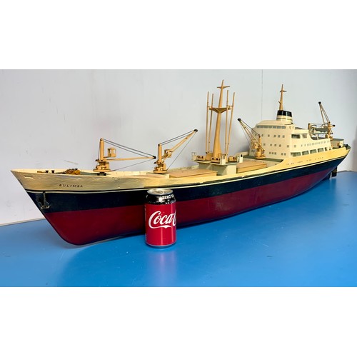 106 - A SUPURB SCRATCH BUILT MODEL SHIP OF A BRITISH INDIA LINE SHIP MV BULIMBA, BUILT TO 1:96 SCALE (1/8T... 