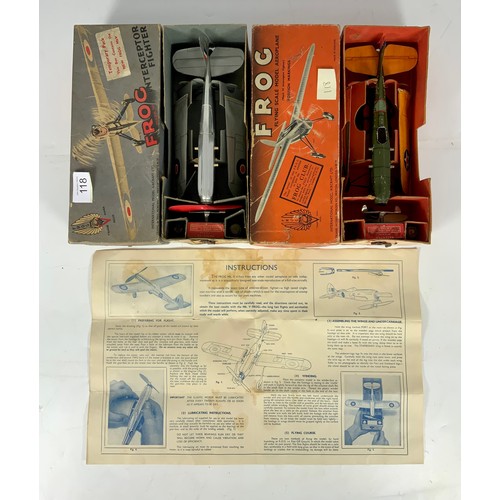 118 - FROG FLYING SCALE MODEL AEROPLANE MARK IV INTERCEPTOR FIGHTER, FOREIGN MARKINGS IN ORANGE BOX, NO IN... 