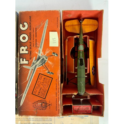 118 - FROG FLYING SCALE MODEL AEROPLANE MARK IV INTERCEPTOR FIGHTER, FOREIGN MARKINGS IN ORANGE BOX, NO IN... 