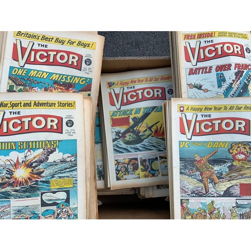 57 - LARGE BOX OF VINTAGE VICTOR COMICS, APPROX. 240 MAINLY 1960S.