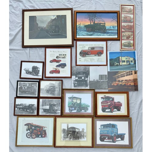 22 - COLLECTION OF VARIOUS OLD BEDFORD ADVERTISING MATERIAL, PHOTOS OF STEAM LORRYS,  CIRCA EARLY CENTURY... 