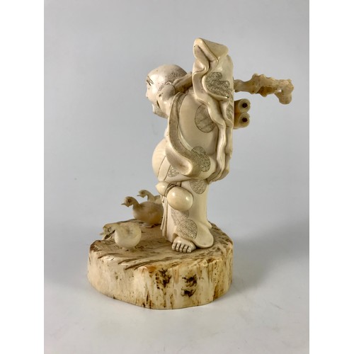 259 - 19TH CENTURY IVORY FIGURE, approx. 14.5 cm