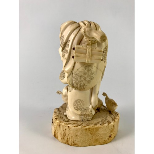 259 - 19TH CENTURY IVORY FIGURE, approx. 14.5 cm