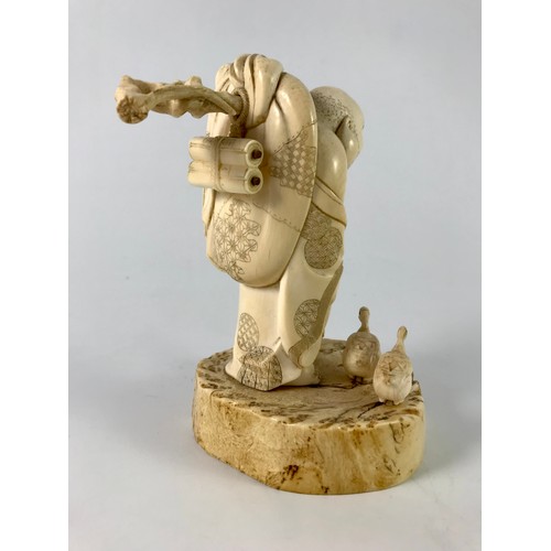 259 - 19TH CENTURY IVORY FIGURE, approx. 14.5 cm