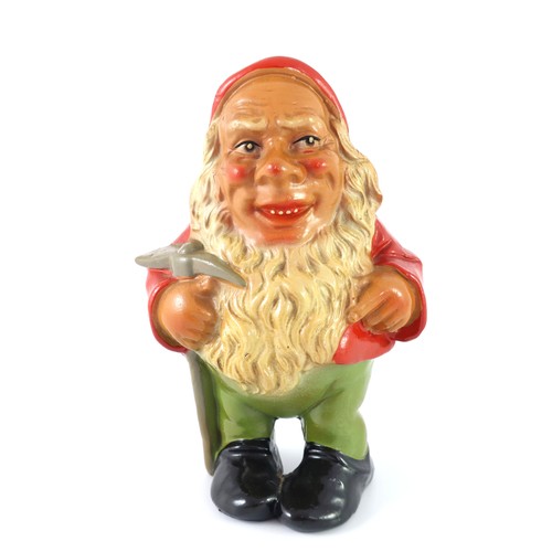 112 - ANTIQUE PAINTED TERRACOTTA GNOME