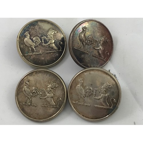 183 - TIN CONTAINING LARGE QUANTITY MILITARY BUTTONS note, we are advised that these are in fact livery bu... 