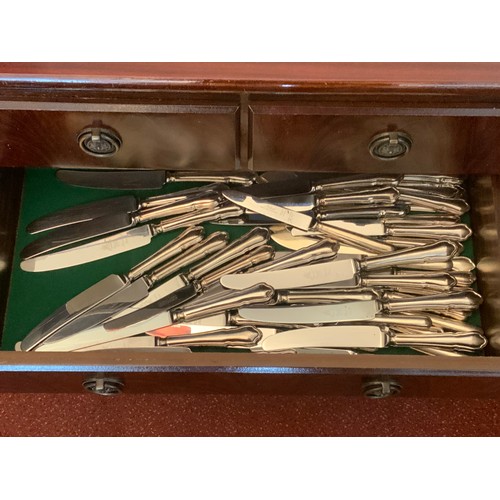 343 - REPRO CUTLERY CABINET WITH CUTLERY