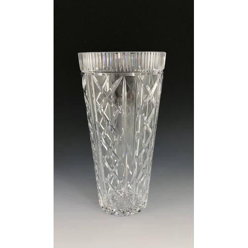 73 - LARGE CONICAL WATERFORD CRYSTAL VASE