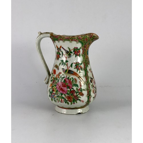 143 - CANTONESE JUG APPROX 21 cm DECORATED WITH FIGURES AF