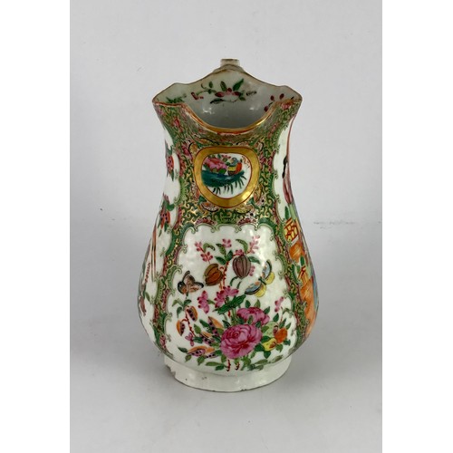 143 - CANTONESE JUG APPROX 21 cm DECORATED WITH FIGURES AF