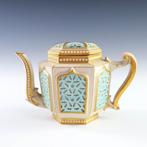 98 - ROYAL WORCESTER RETICULATED TEA POT AF