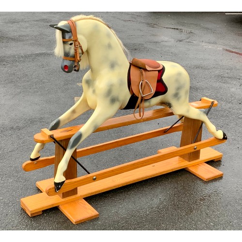 105 - ROCKING HORSE BY HADDON ROCKERS WITH ACCESSORIES, APPROX 170CM LONG, X 130 CM TALL