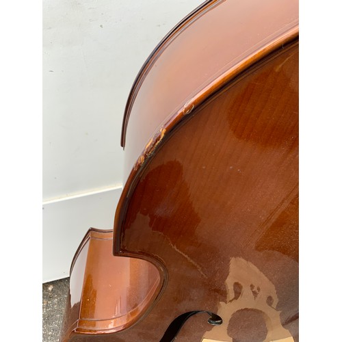 279 - MUSIC INSTRUMENT, A CASED DOUBLE BASS - LABEL ADVISES THE STENTOR 1950 BASS approx. 178 long x 68 wi... 