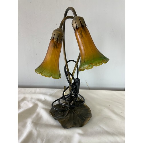 379 - ORNATE STYLE LAMP AND A TIFFANY STYLE LAMP